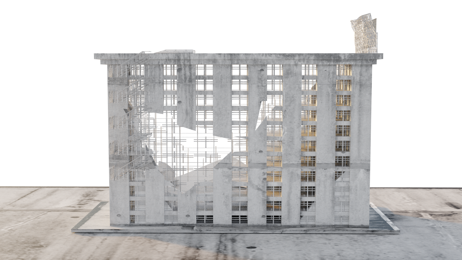 Apocalyptic Buildings -Ian Hubert Inspired preview image 4
